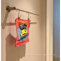 Hanging hook on wall stainless steel towel rack